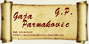 Gaja Parmaković vizit kartica